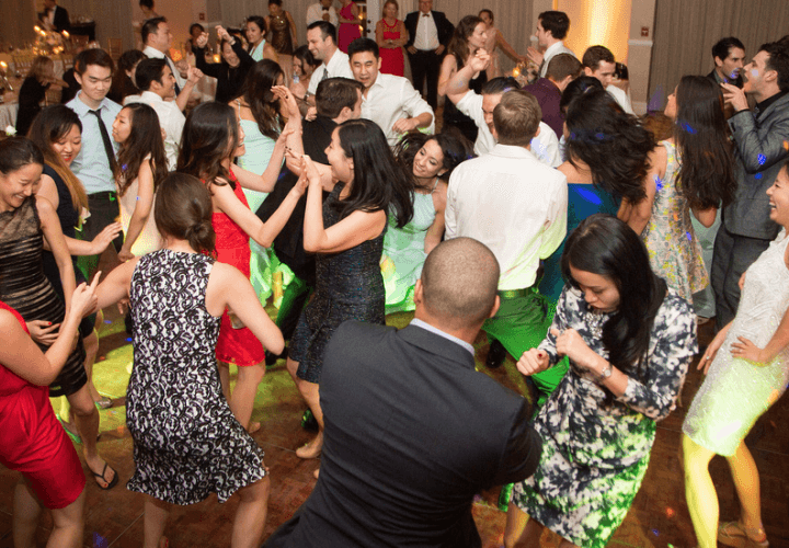 People dancing at Wiley Entertainment wedding reception