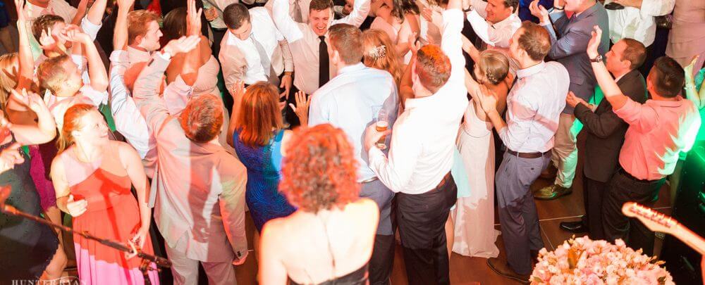 People dancing at wedding reception hosted by Wiley Entertainment